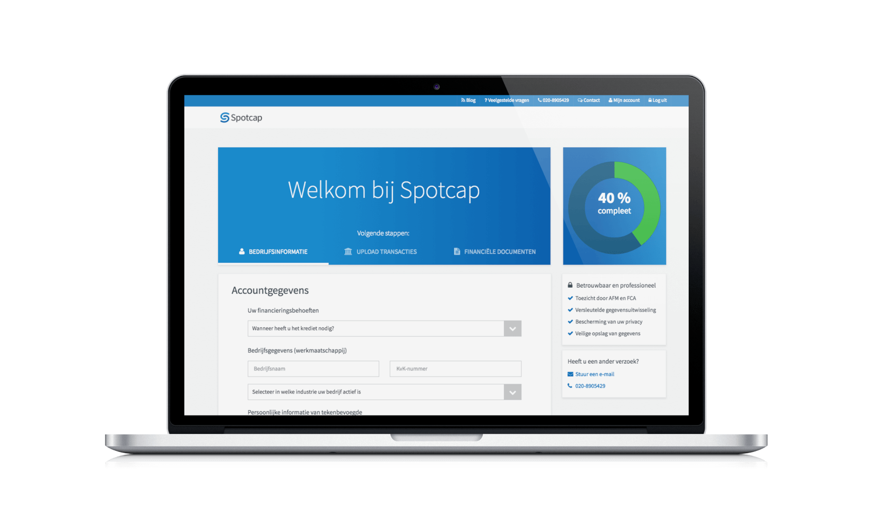 Spotcap lening aanvragen Spotcap lening aanvragen